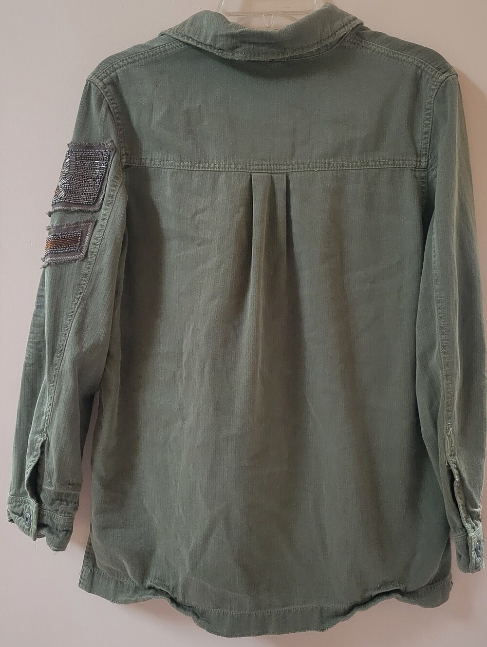Free People Green Embellished Military Jacket - Picture 5 of 5